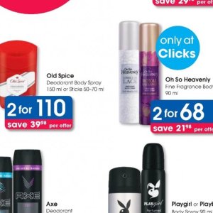 Body spray at Clicks