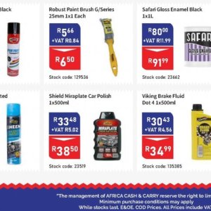 Car polish at Africa Cash and Carry