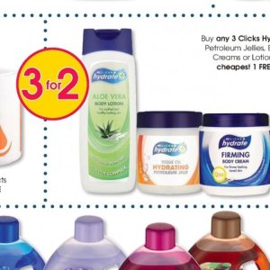 Body lotion at Clicks