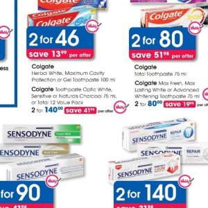 Toothpaste colgate  at Clicks