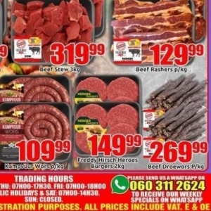 Beef at Three Star Cash and Carry
