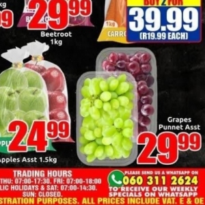 Grapes at Three Star Cash and Carry