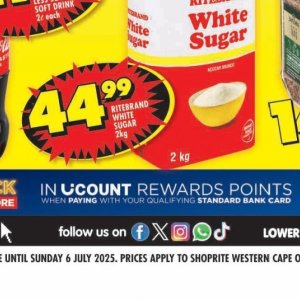 Sugar at Shoprite