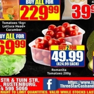 Tomatoes at Three Star Cash and Carry