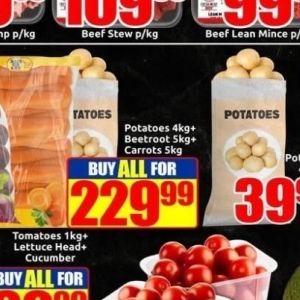 Potatoes at Three Star Cash and Carry