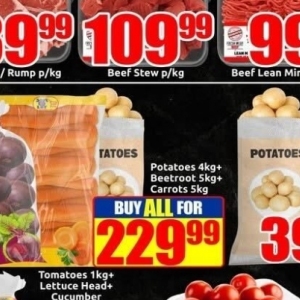 Potatoes at Three Star Cash and Carry