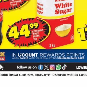 Sugar at Shoprite