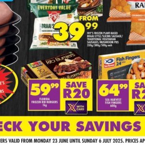 Burgers at Shoprite