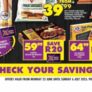 Burgers at Shoprite