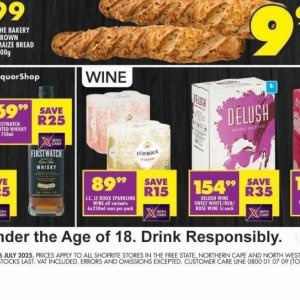 Wine at Shoprite