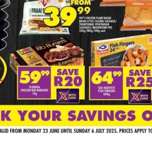 Burgers at Shoprite