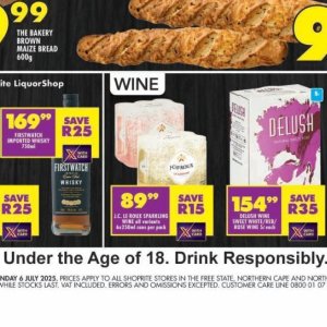 Wine at Shoprite