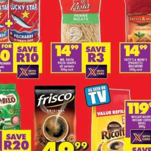 Pasta at Shoprite