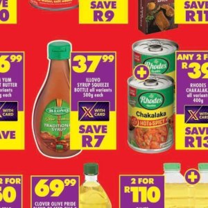 Syrup at Shoprite