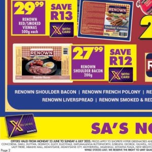 Bacon at Shoprite