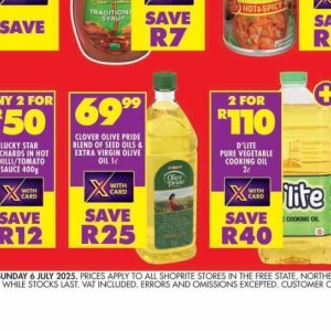 Olive oil at Shoprite