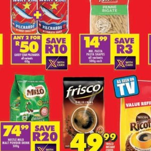 Pasta at Shoprite