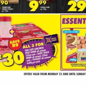Yoghurt at Shoprite