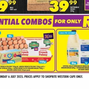Bread at Shoprite