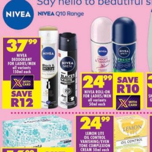 Deodorant nivea  at Shoprite