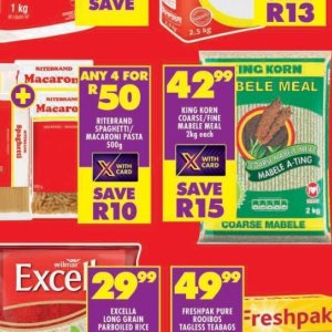 Pasta at Shoprite