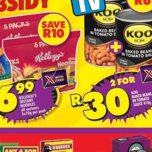 Noodles at Shoprite