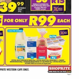 Cream at Shoprite