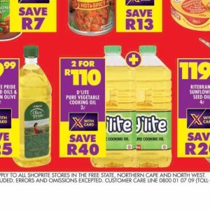 Olive oil at Shoprite