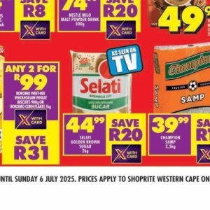 Sugar at Shoprite