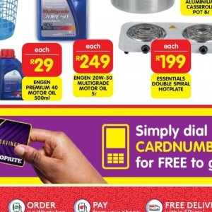 Engine oil at Shoprite