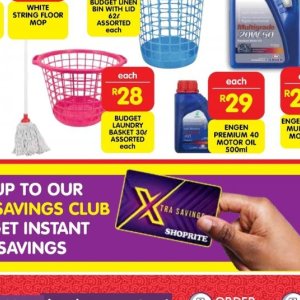 Laundry basket at Shoprite