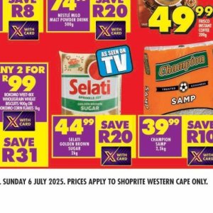 Sugar at Shoprite