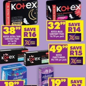 Sanitary pads libresse  at Shoprite