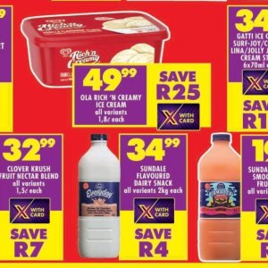 Ice cream at Shoprite
