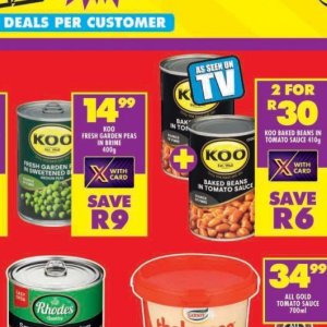 Peas at Shoprite