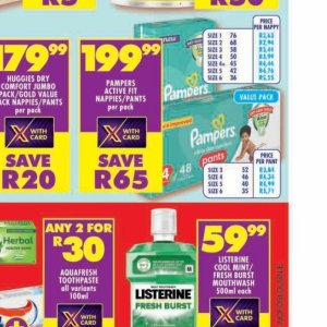 Diapers at Shoprite