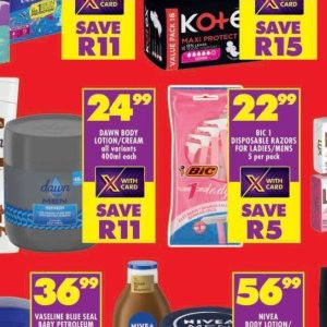 Body lotion nivea  at Shoprite