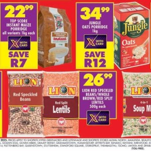 Lentils at Shoprite