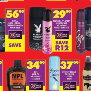 Body spray at Shoprite