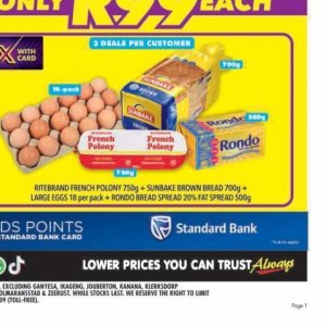 Bread at Shoprite