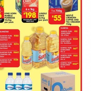 Sunflower oil at Shoprite