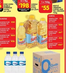 Sunflower oil at Shoprite