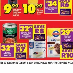 Cream at Shoprite
