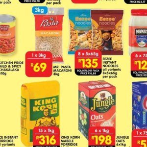 Pasta at Shoprite