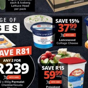 Cottage cheese at Checkers