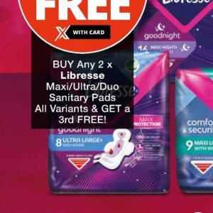 Sanitary pads libresse  at Checkers