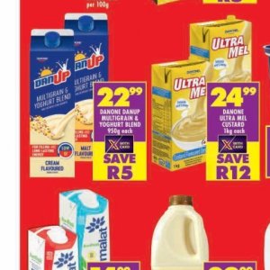 Yoghurt danone  at Shoprite