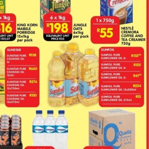 Sunflower oil at Shoprite