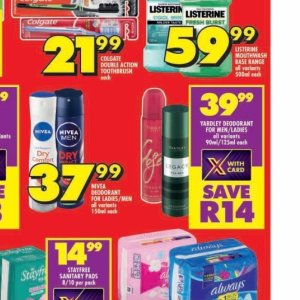 Deodorant at Shoprite