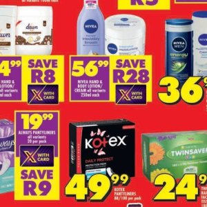 Body lotion nivea  at Shoprite